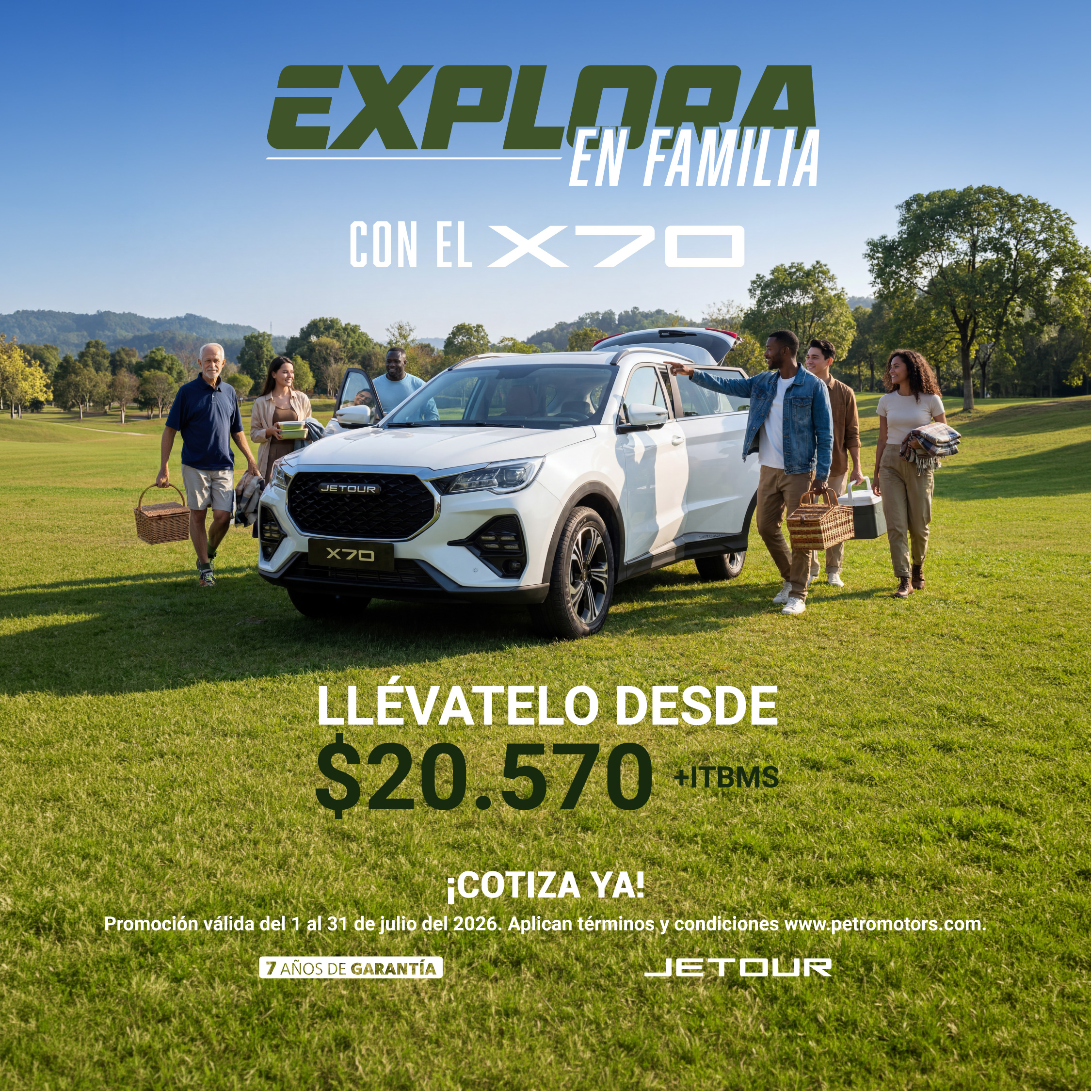 X70 – EXPLORA EN FAMILIA – JULIO 2026