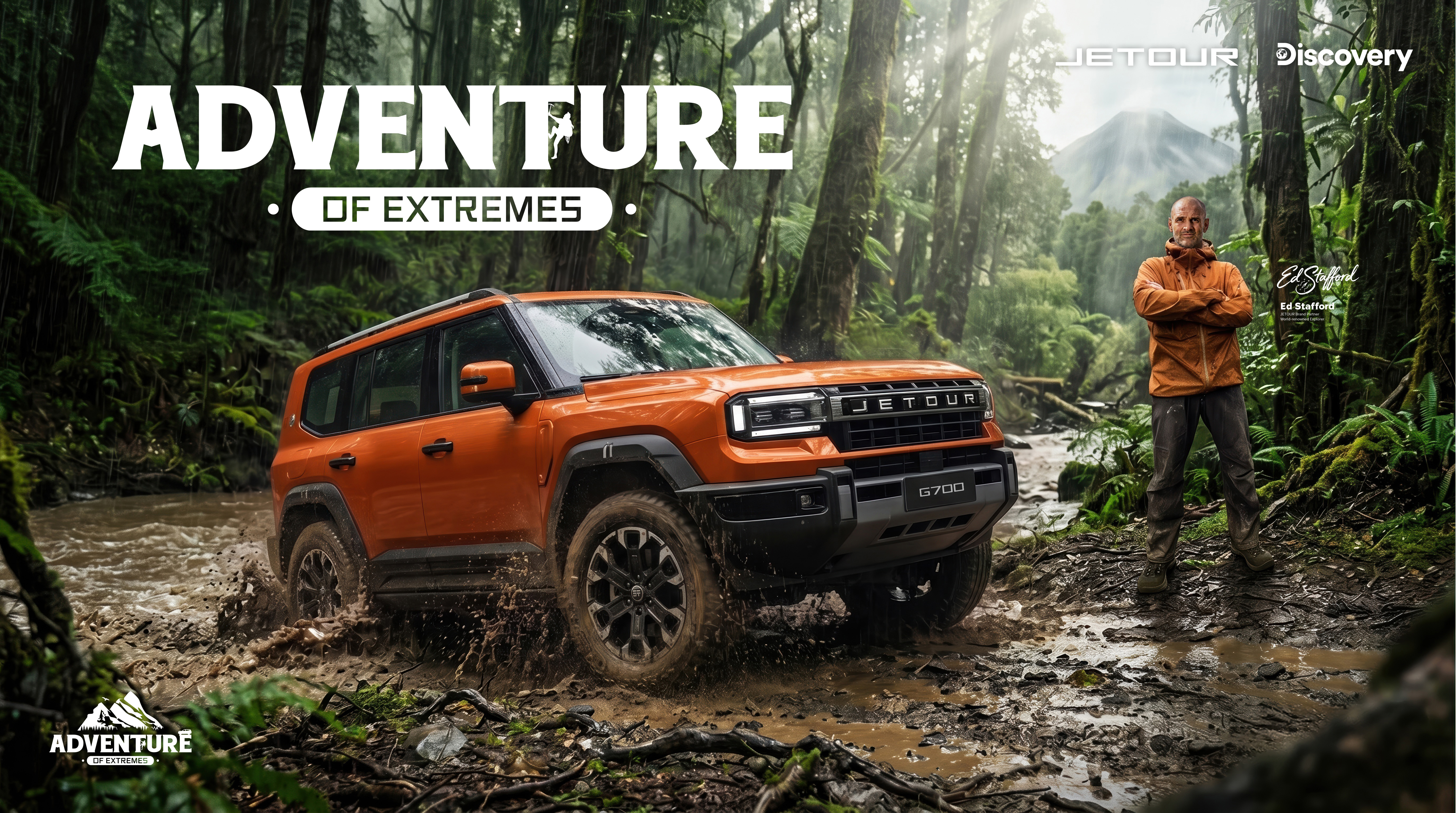 JETOUR G700 junto al explorador Ed Stafford en Adventure of Extremes
