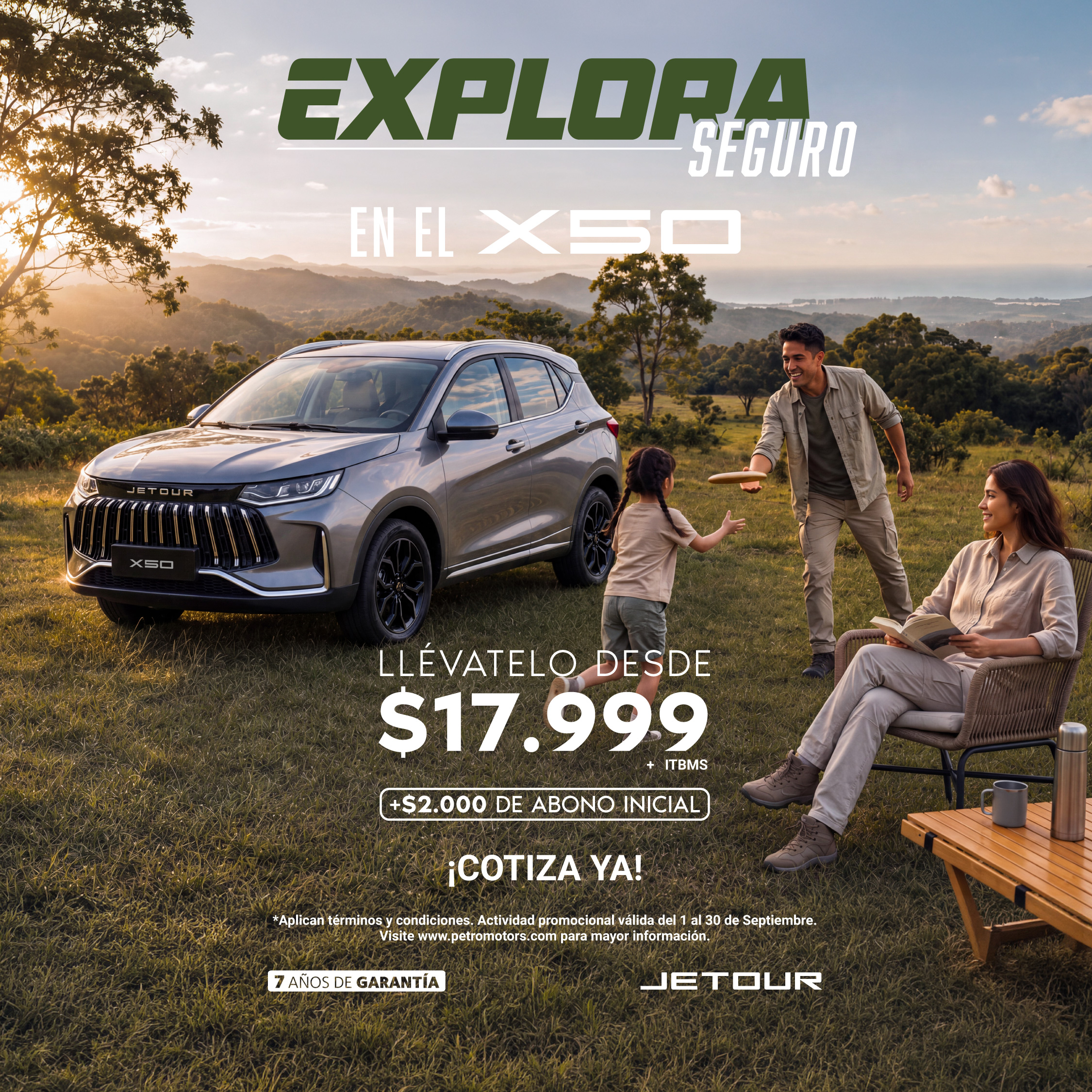 JETOUR X50 "EXPLORA SEGURO" DESDE $17,999 – SEPTIEMBRE 2026