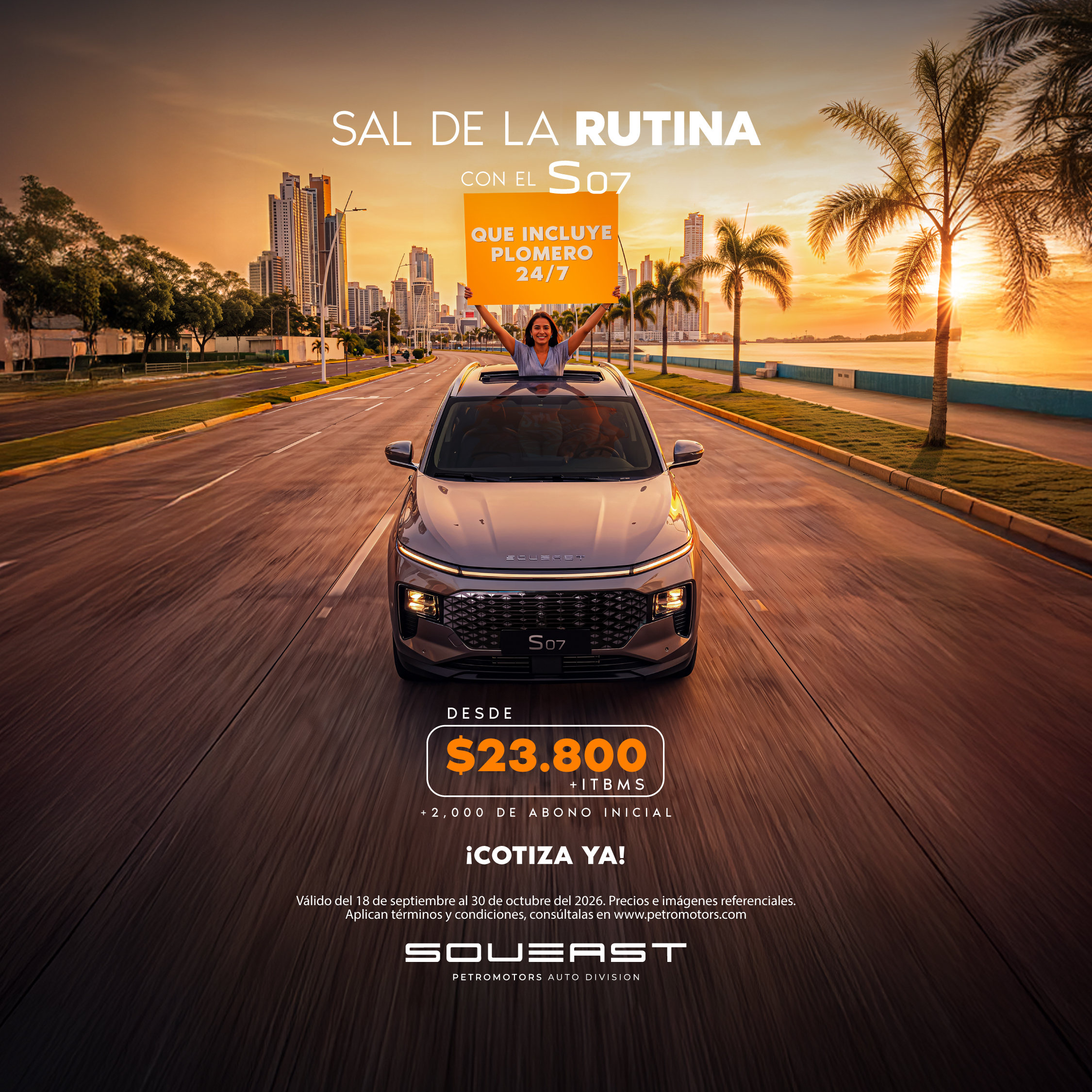SOUEAST S07 LLÉVATELO CON $23,800 – SEPTIEMBRE 2026